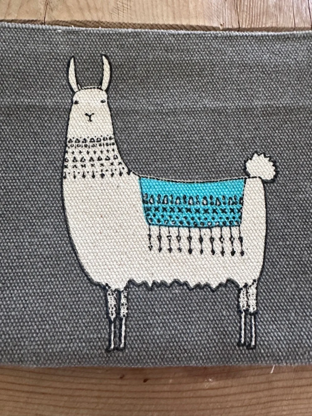 Danica Studio Llama Wristlet Wallet Pouch Canvas Zip Bag CosmeticLlamas Print